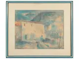 Pietro Bugiani, Casolare, mixed media on paper
