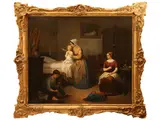 Cesare Bartolena, Evening Prayer 1852, oil on canvas