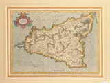 Gerardus Mercator, Siciliae Regnum (around 1630), double-page copper engraving