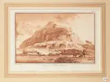 Jean-Pierre Houël, Vue de la Naumachie de Palerme - Bain antique...au midi de l'Etna