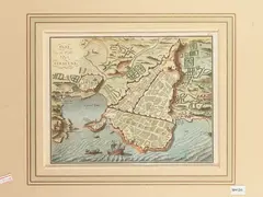 Jacques Philippe Le bas, Plan de la Ville de Syracuse, Copper engraving