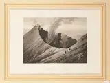 View of the Crater of Etna by Achille-Etienne Gigault de La Salle, aquatint etching, offered May 2024