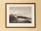 Vue de Taormine prize de Jardini by Achille-Etienne Gigault de La Salle, aquatint etching, offered May 2024