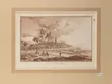 Jean-Pierre Houël, Débris du Temple d'Hercule - Vue du Temple de Junon Lucine