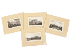 Peter De Wint, Ruins of Segesta, Selinunte, Girgenti (1820), four steel engravings