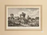 View of the ruins of the Temple of Junon in Agrigente by Jean-Claude Richard de Saint-Non, etching, offered May 2024