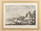 Vue de l'Etna et de la Ville de Taormina by Jean-Claude Richard de Saint-Non, etching, offered May 2024