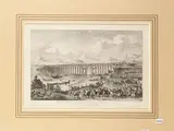 View of a vast aquedue built... near Catane - View of the Ville and the Chateau de Catane by Jean-Claude Richard de Saint-Non, two etchings, offered May 2024