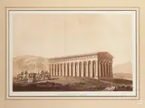 William Wilkins, View of the Temple Segesta, aquatint etching