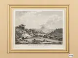 View of a Lake in the environs of Castro Giovani - View of the Carrieres of Campo Bello by Jean-Claude Richard de Saint-Non, two aquatint etchings, offered May 2024