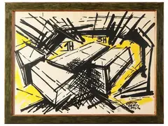 Progetto 1H 3H 1973-74 by Vinicio Berti, acrylic on paper, offered Apr 2024