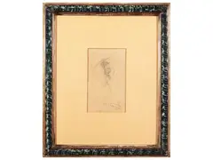 Profilo di persona by Lorenzo Viani, charcoal on paper, offered Apr 2024