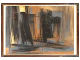 Terry Haass, Astratto, mixed media on paper