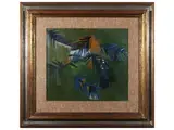 Silvio Loffredo, Astratto, oil on canvas cardboard