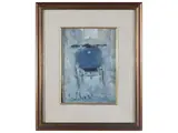 Gino Paolo Gori, La nebbia, oil on canvas applied on panel