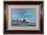 Giovanni Omiccioli, Paesaggio, oil on canvas applied on panel