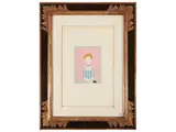 Antonio Bueno, Donna seduta, color lithograph