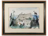Sergio Scatizzi, Casolare, watercolor on paper