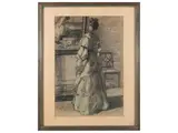 Figura femminile by Ludovico Tommasi, charcoal and pastels on paper, offered Apr 2024
