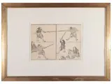 Katsuschika Hokusai, Pratica Kendo, woodcut