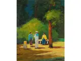 Park view with seaman by Renato Natali, oil on canvas, offered Apr 2024