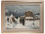 Willy Clemente, Nevicata, oil on canvas