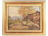 Armeno Mattioli, Country landscape 1950s, oil on panel