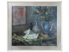 Still life 1965 by Oreste Zuccoli, oil on canvas, offered Mar 2024