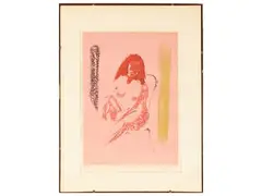 Vase of flowers and female figure by Adriano Spilimbergo, two lithographs, offered Mar 2024