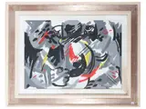 Amedeo Lanci, Coppia in musica 1972, acrylic on canvas