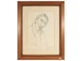 Enzo Faraoni, Ritratto di uomo 1991 - Figura femminile 1965, charcoal on paper and engraving