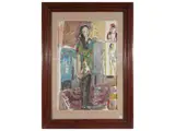 Silvio Loffredo, Composizione con figura femminile, oil on canvas