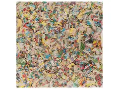 Bandapatabitte by Arturo Carmassi, collage on canvas, offered Mar 2024