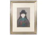 Marcello Boccacci, Portrait of girl, oil on cardboard