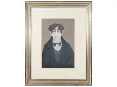 Portrait of a young man by Marcello Boccacci, oil on cardboard, offered Mar 2024