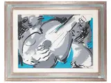 Amedeo Lanci, Figura con note 1972, acrylic on canvas