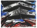 Vinicio Berti, Costruzione positiva antagonista 1H-BAN-AH 1986, acrylic on canvas