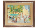 Rodolfo Marma, Piazza Santo Spirito 1979, oil on canvas