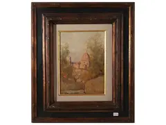 Alberto Cecconi, Veduta del Duomo di Firenze, oil on panel
