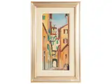 Rodolfo Marma, Chiasso dei Ricasoli 1981, oil on canvas board