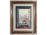 Guido Borgianni, Finestra su Firenze, oil on canvas