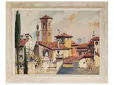 Michele Ortino, Florence, oil on cardboard