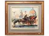 Michele Ortino, Firenze, oil on canvas laid on chipboard panel