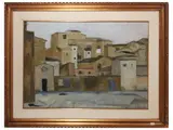 Renzo Grazzini, Paesaggio, oil on panel