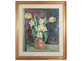 Francesco Inverni, Vaso di fiori, oil on canvas