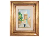 Rodolfo Marma, Via dei Bastioni 1978, oil on canvas board