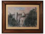 Sergio Scatizzi, View of Florence, tempera on paper