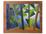 Transparencies 1938 - Clairière 1933 - Rainbows 1971 by Osvaldo Medici Del Vascello, collection of three small oil paintings, offered Mar 2024