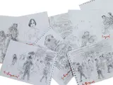 Compositions with figures by Guido Borgianni, eight pencil drawings on paper, offered Mar 2024