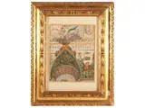 Eugenio Agneni, Fresco study, watercolour on paper